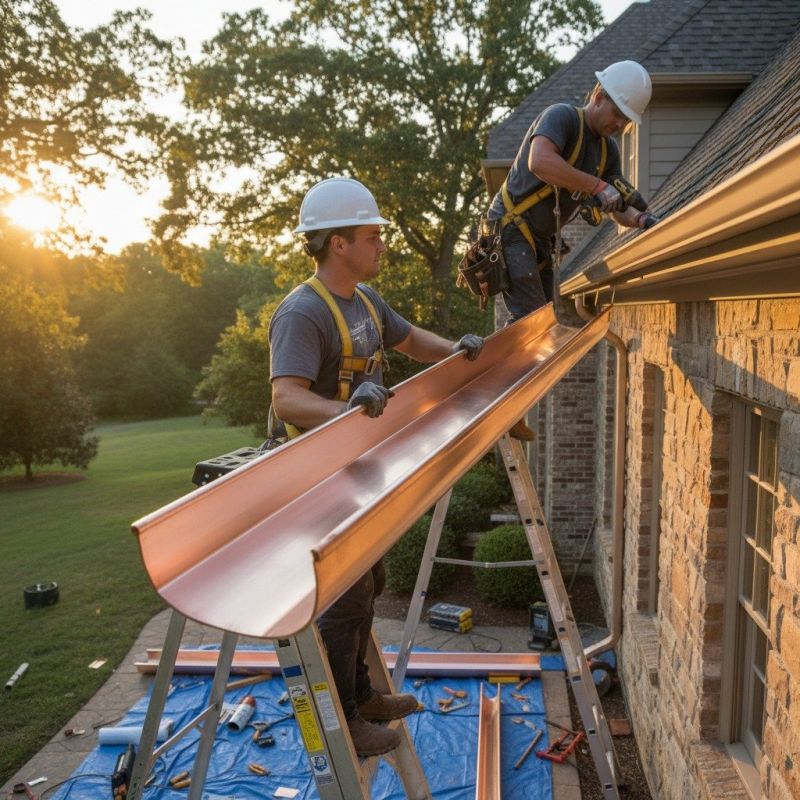 Copper Gutter Installation