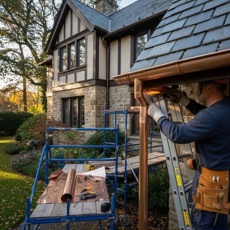 Copper Gutter Installation